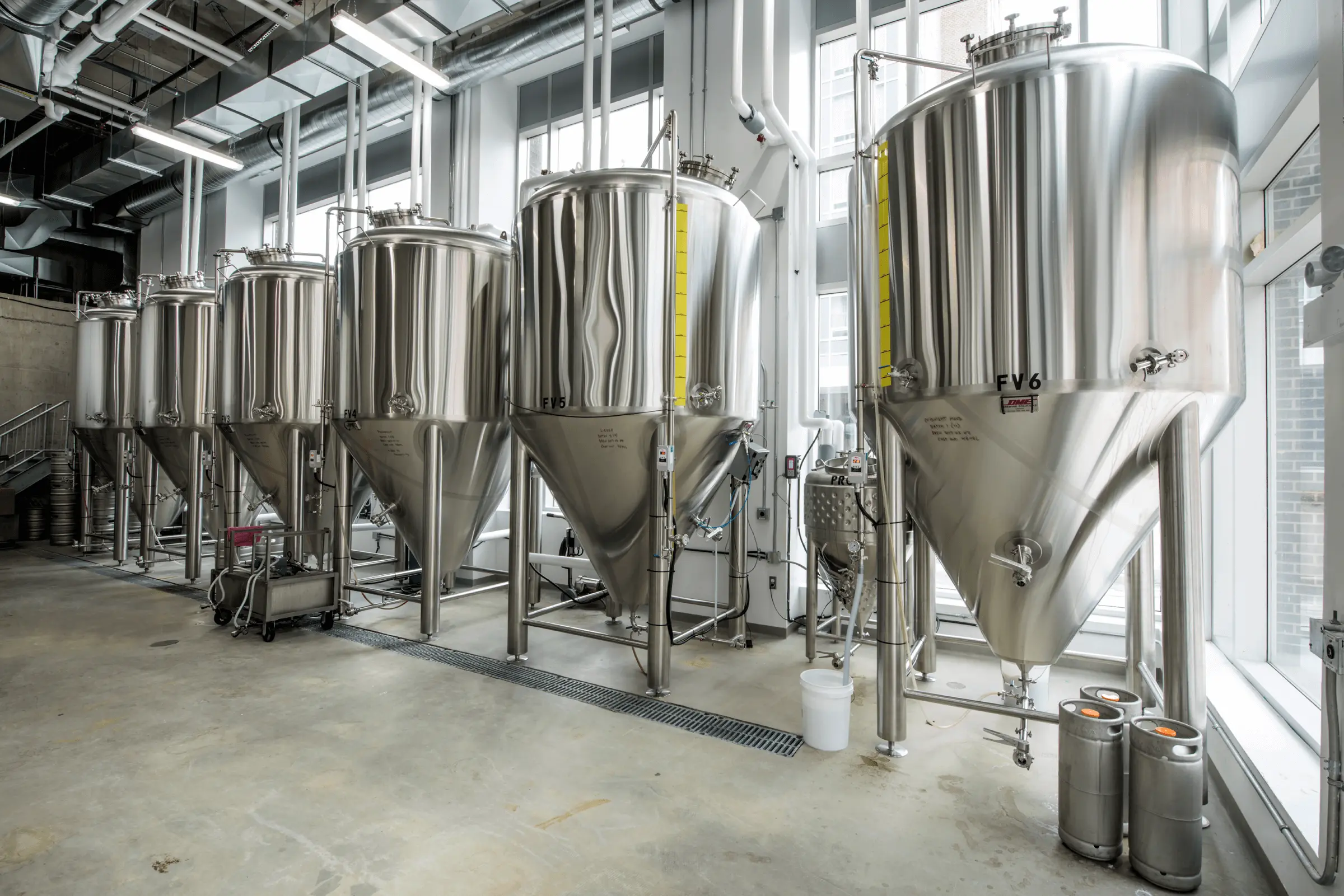 stainless steel brewing tanks